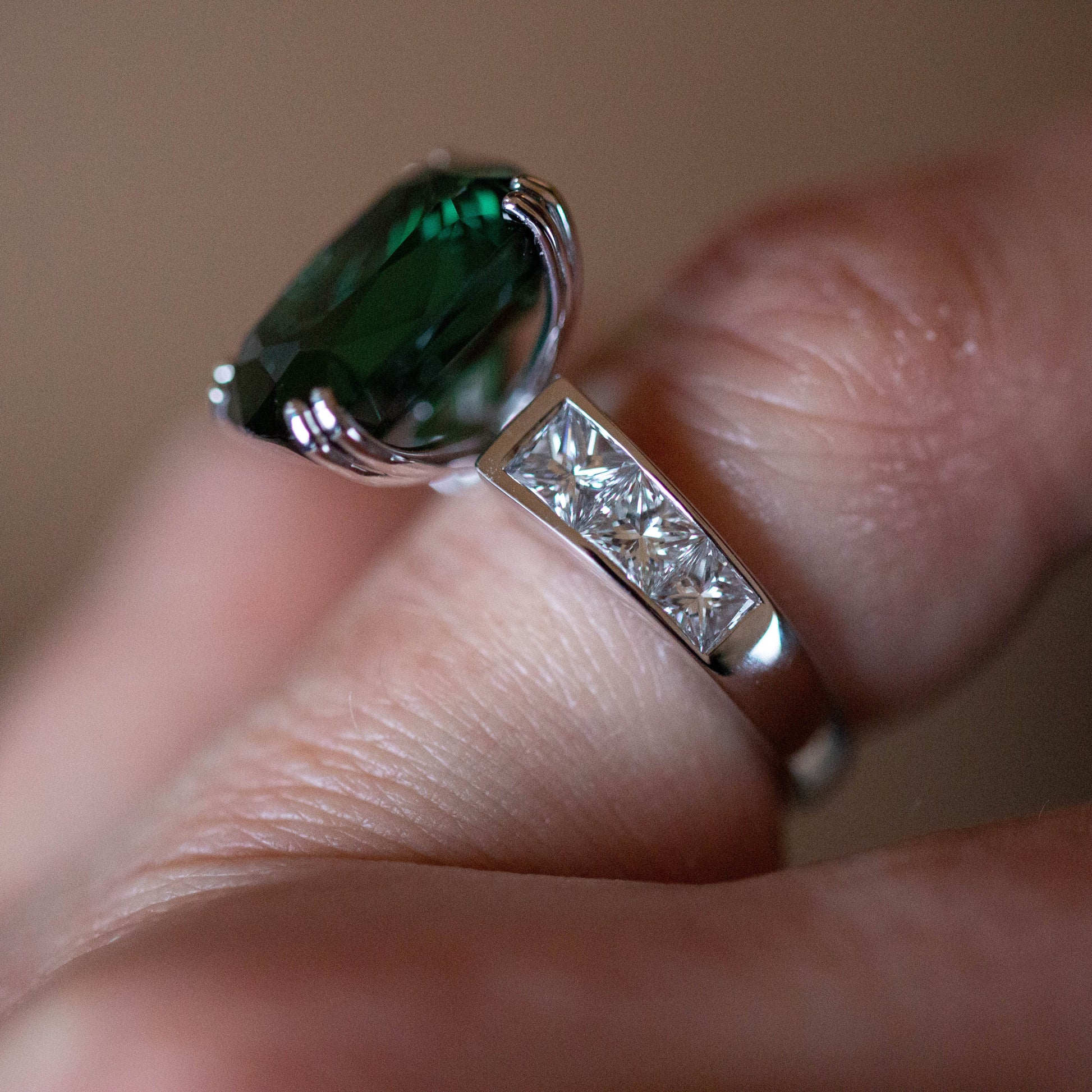 Tourmaline and Diamond Dress Ring — view 5