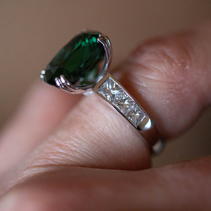 Tourmaline and Diamond Dress Ring — view 5