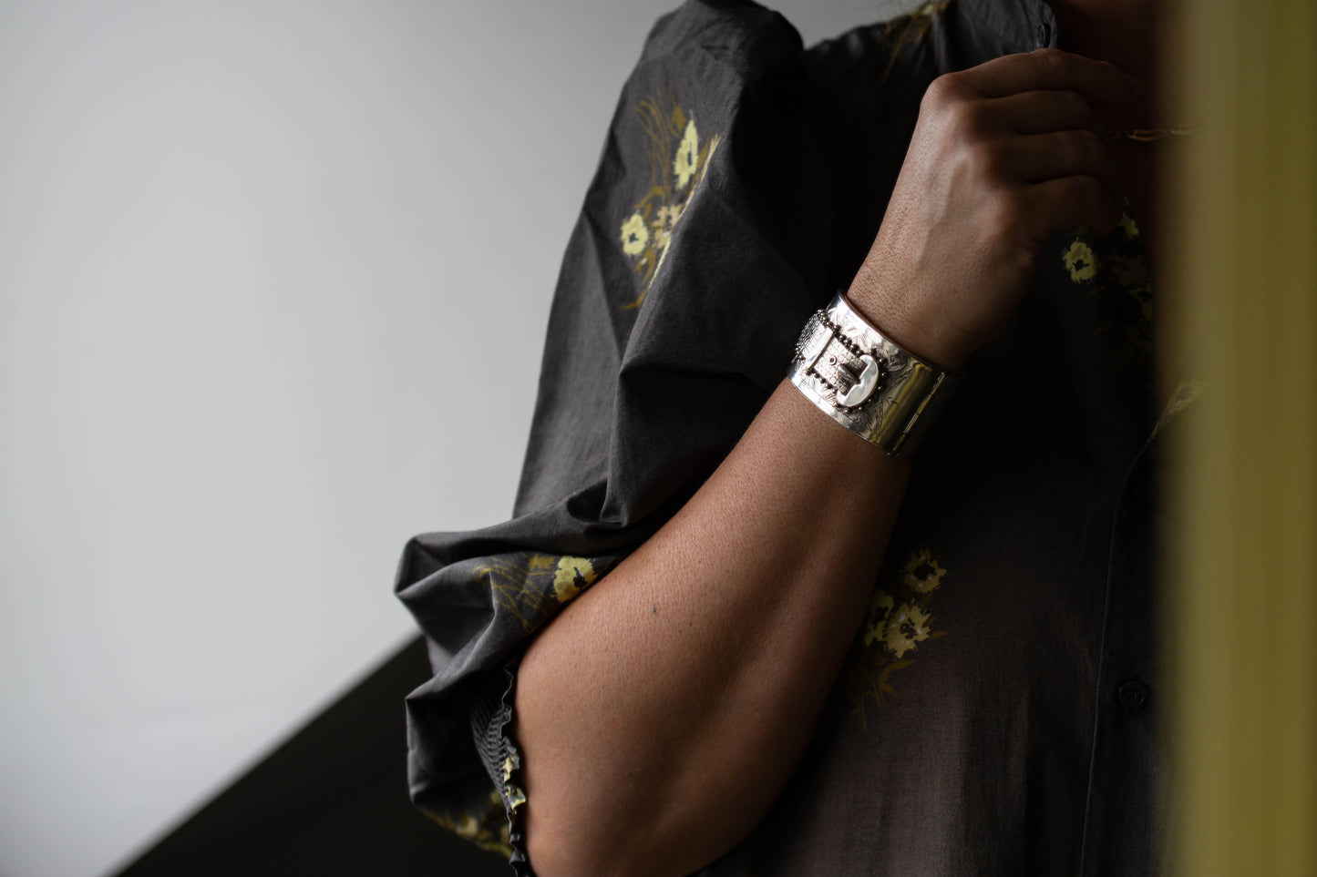 Victorian Silver Buckle Bangle — view 2