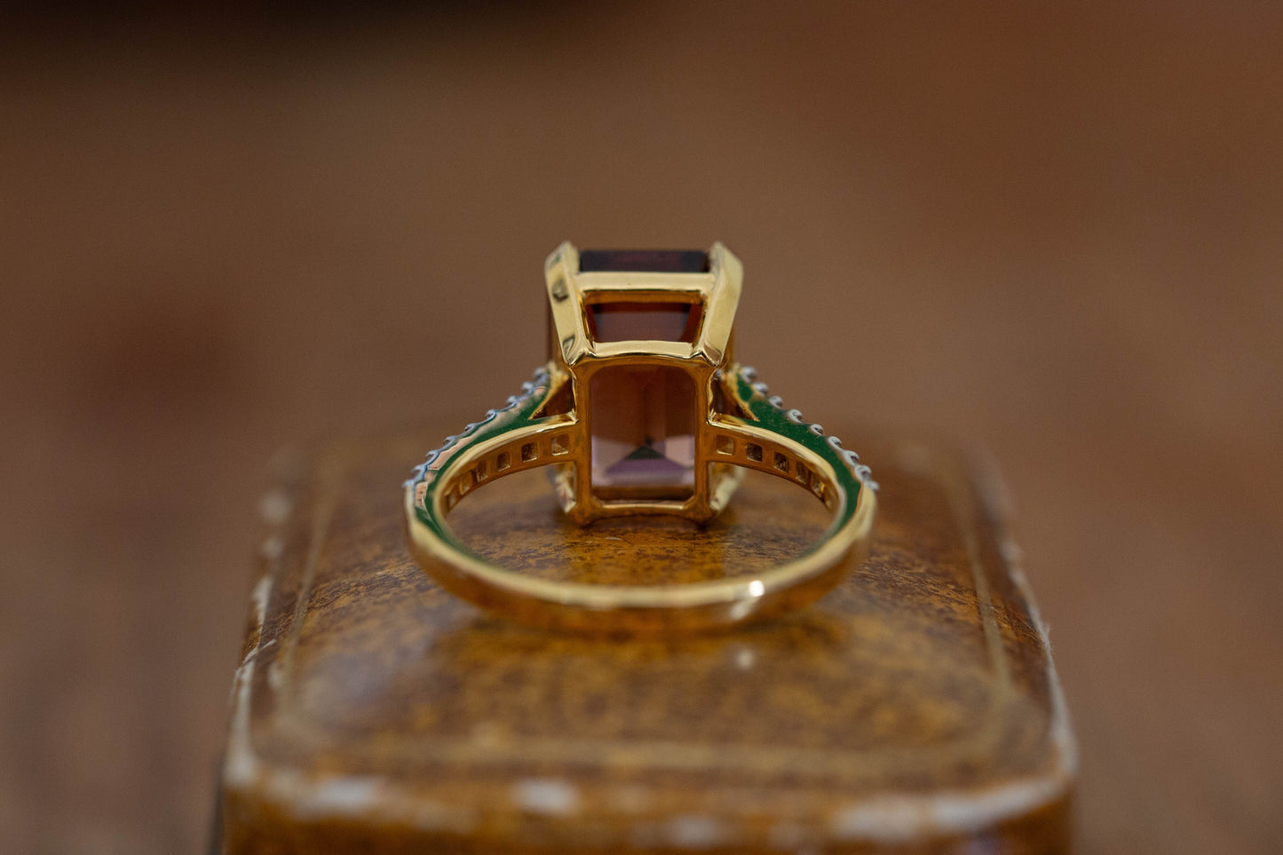 Pink Tourmaline and Diamond Dress Ring — view 5