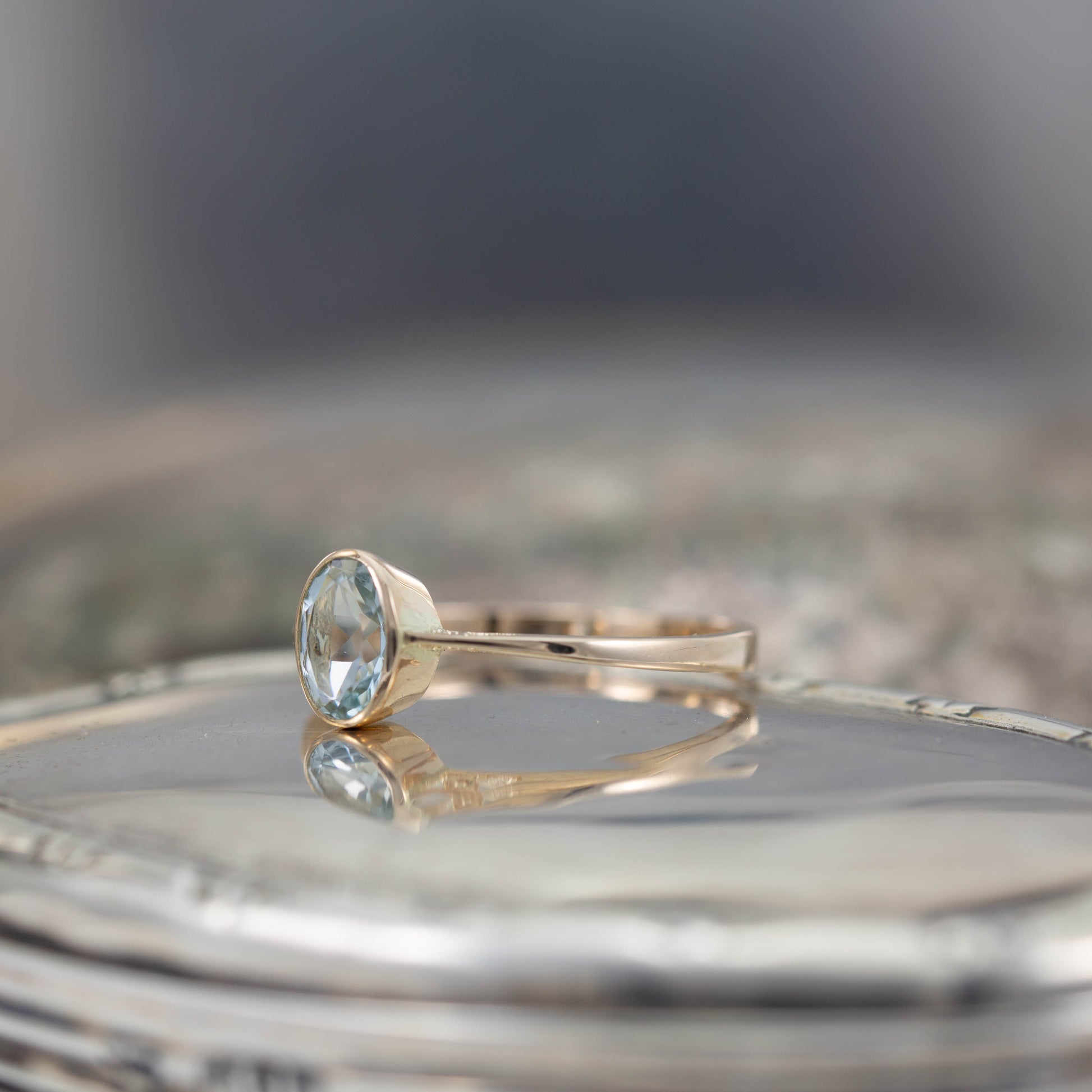 Aquamarine Ring — view 3