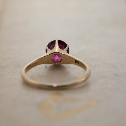 Pink Tourmaline Solitaire Ring — view 4