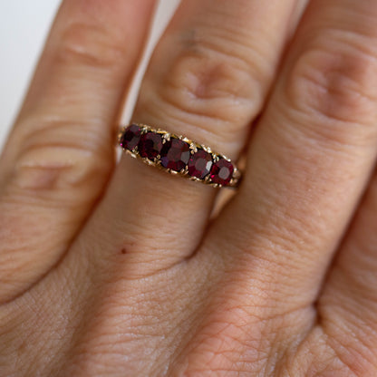 Ruby Five Stone Ring — view 7