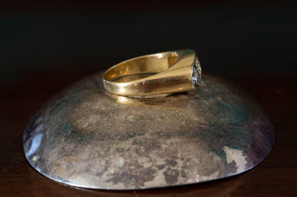 Gentleman’s Diamond Three Stone Ring — view 3