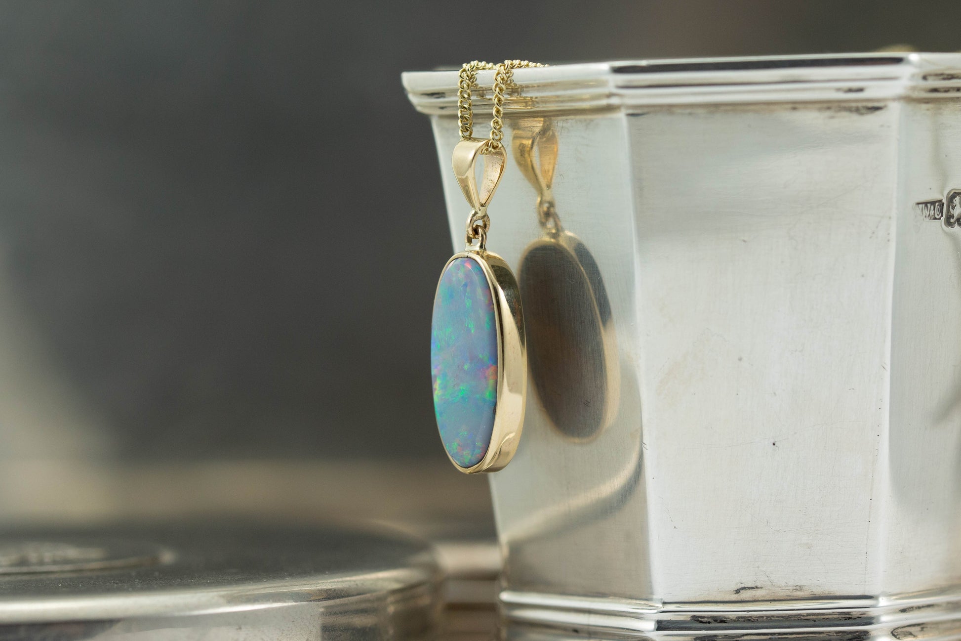 Opal Doublet Pendant — view 3
