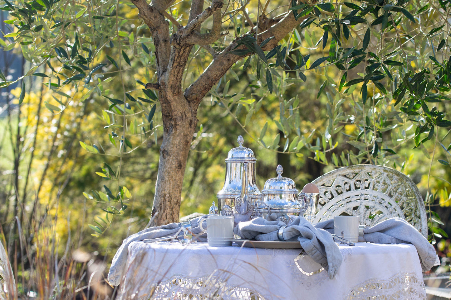 Silver Plate Three Piece Coffee Set — view 2