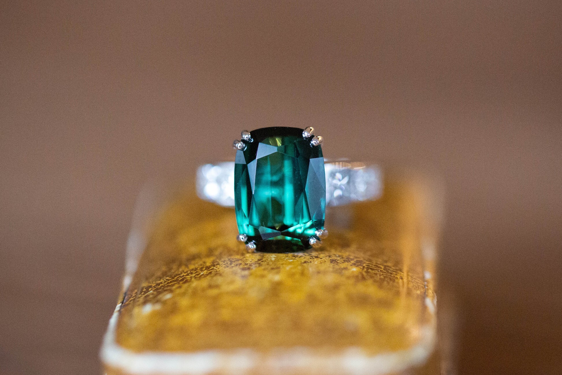 Tourmaline and Diamond Dress Ring — view 2