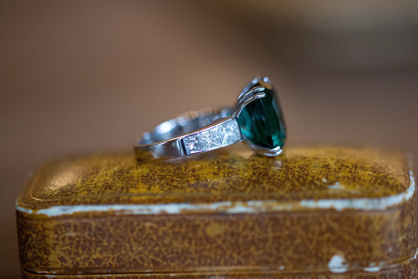 Tourmaline and Diamond Dress Ring — view 4