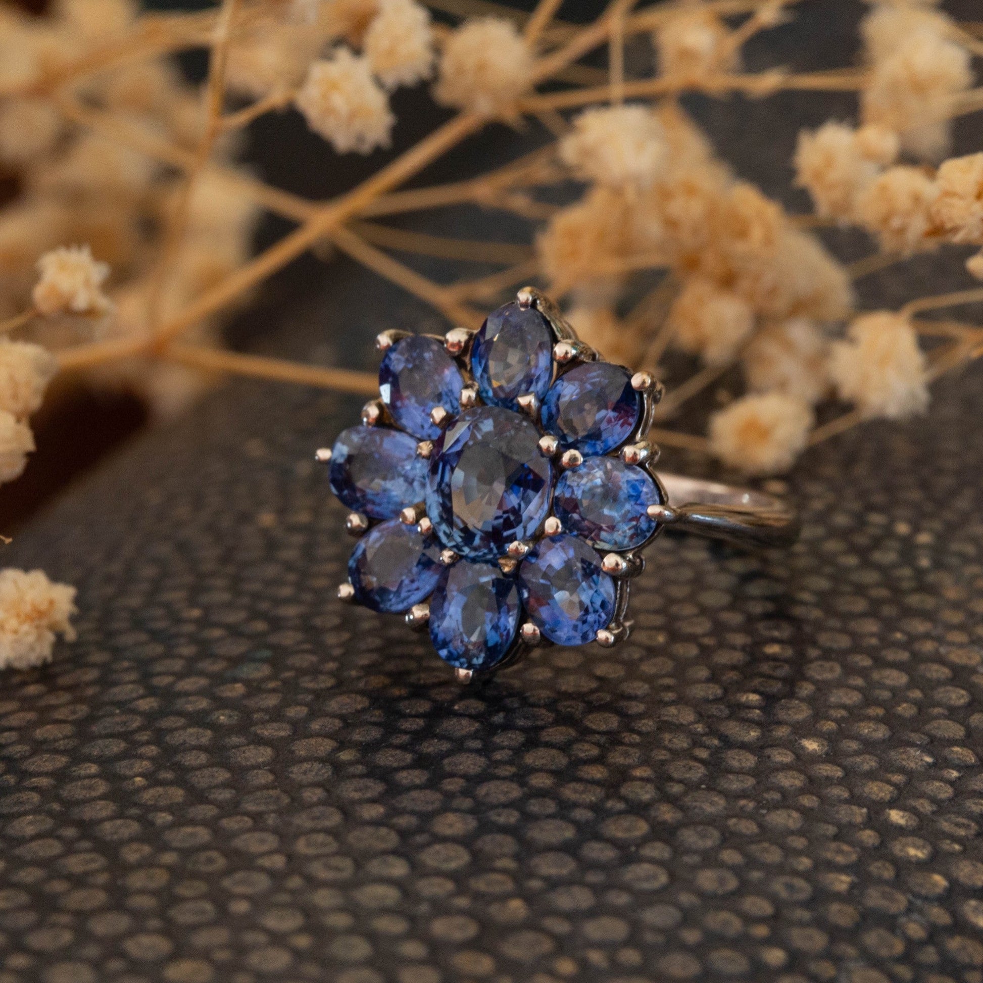 Sapphire Cluster Ring — view 3