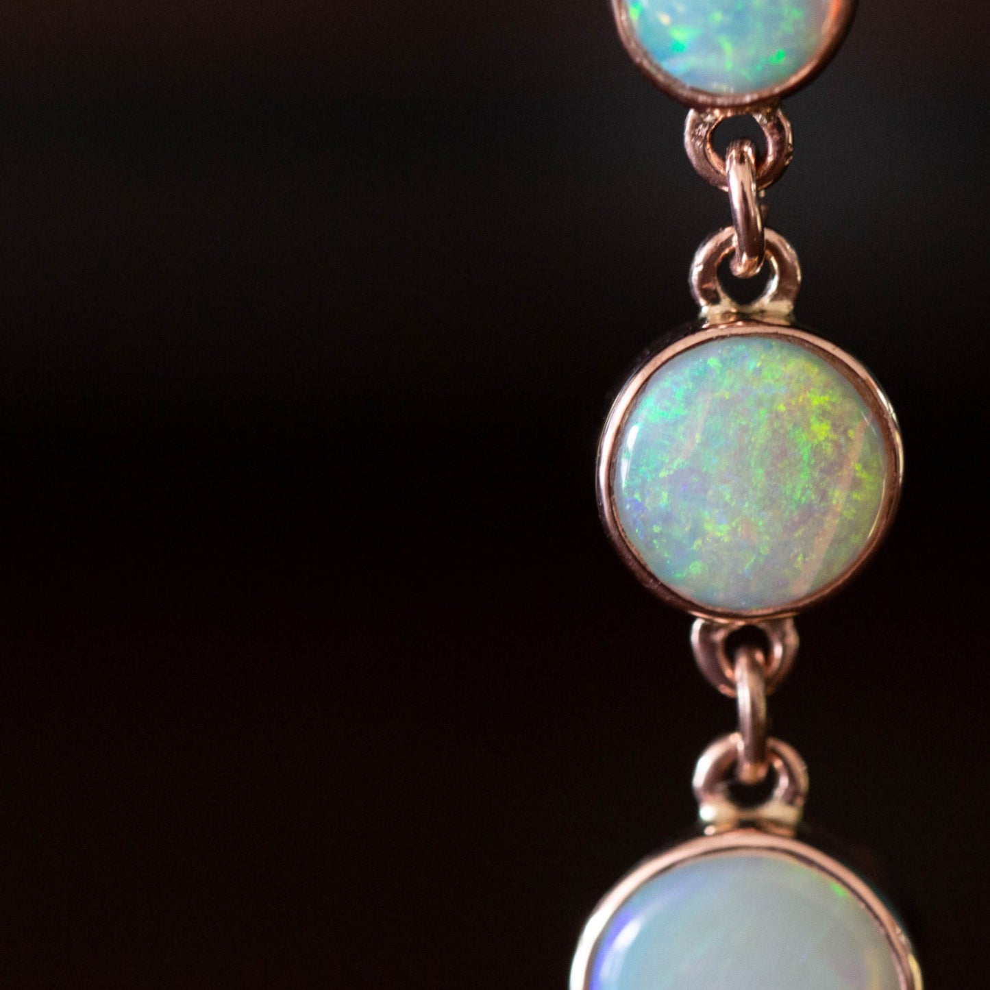 Solid Opal Triple Drop Pendant — view 5