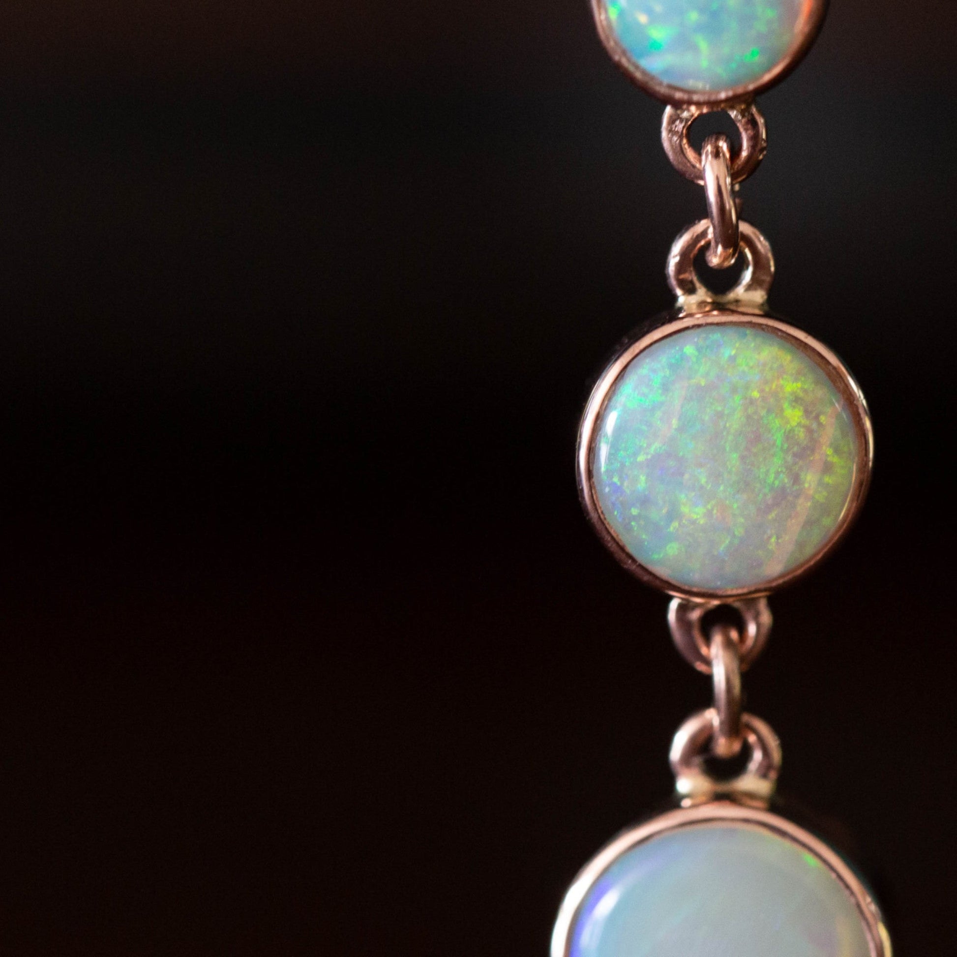 Solid Opal Triple Drop Pendant — view 5