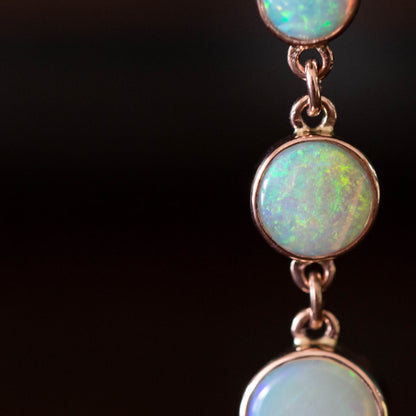 Solid Opal Triple Drop Pendant — view 5