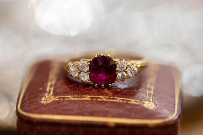 Ruby and Old Cut Diamond Ring