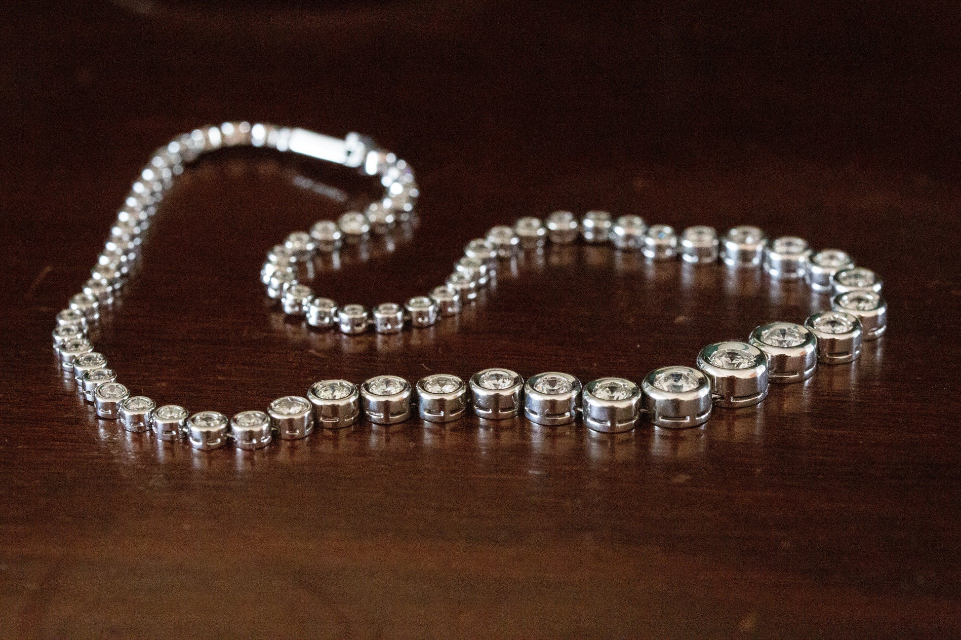 Graduated Riviera Diamond Necklace — view 3