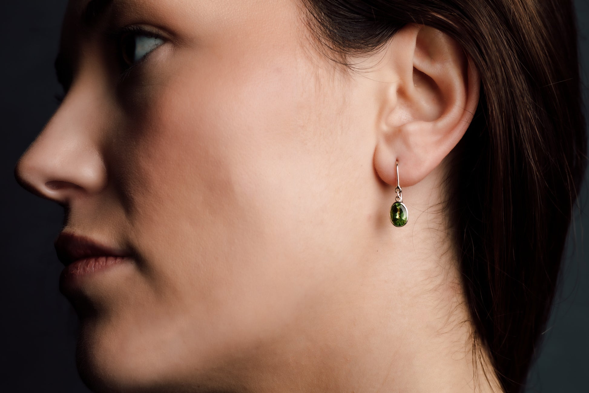 Peridot Hook Earrings — view 4