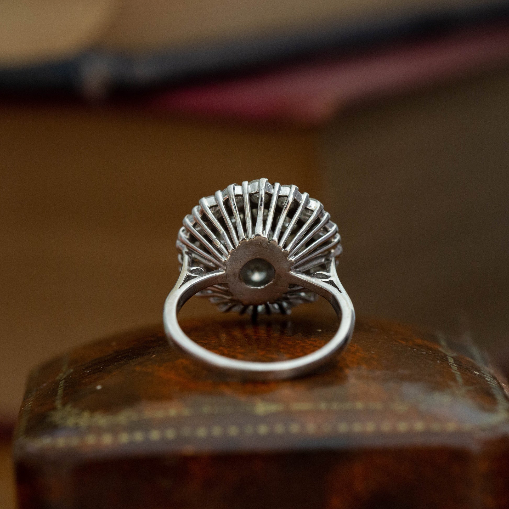 Circular Diamond Cluster Ring — view 4