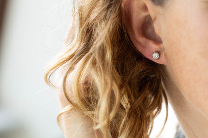 Diamond Solitaire Stud Earrings