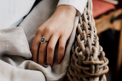 Vintage Ruby and Diamond Cocktail Ring — view 8