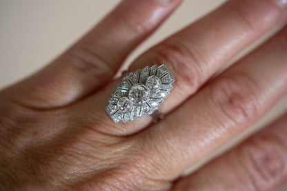 Art Deco Diamond Cocktail Ring