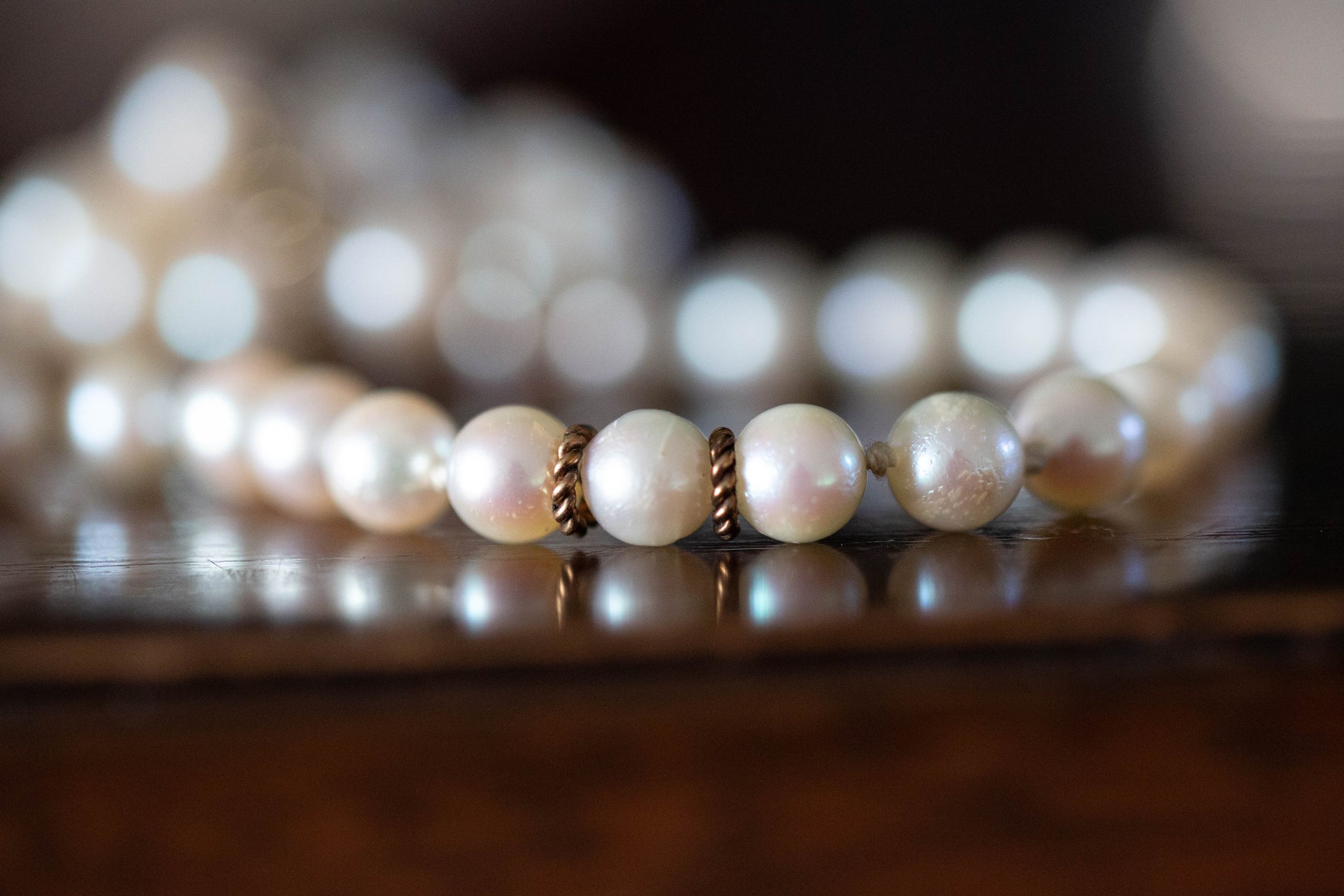 Single Strand Pearl Necklace — view 3