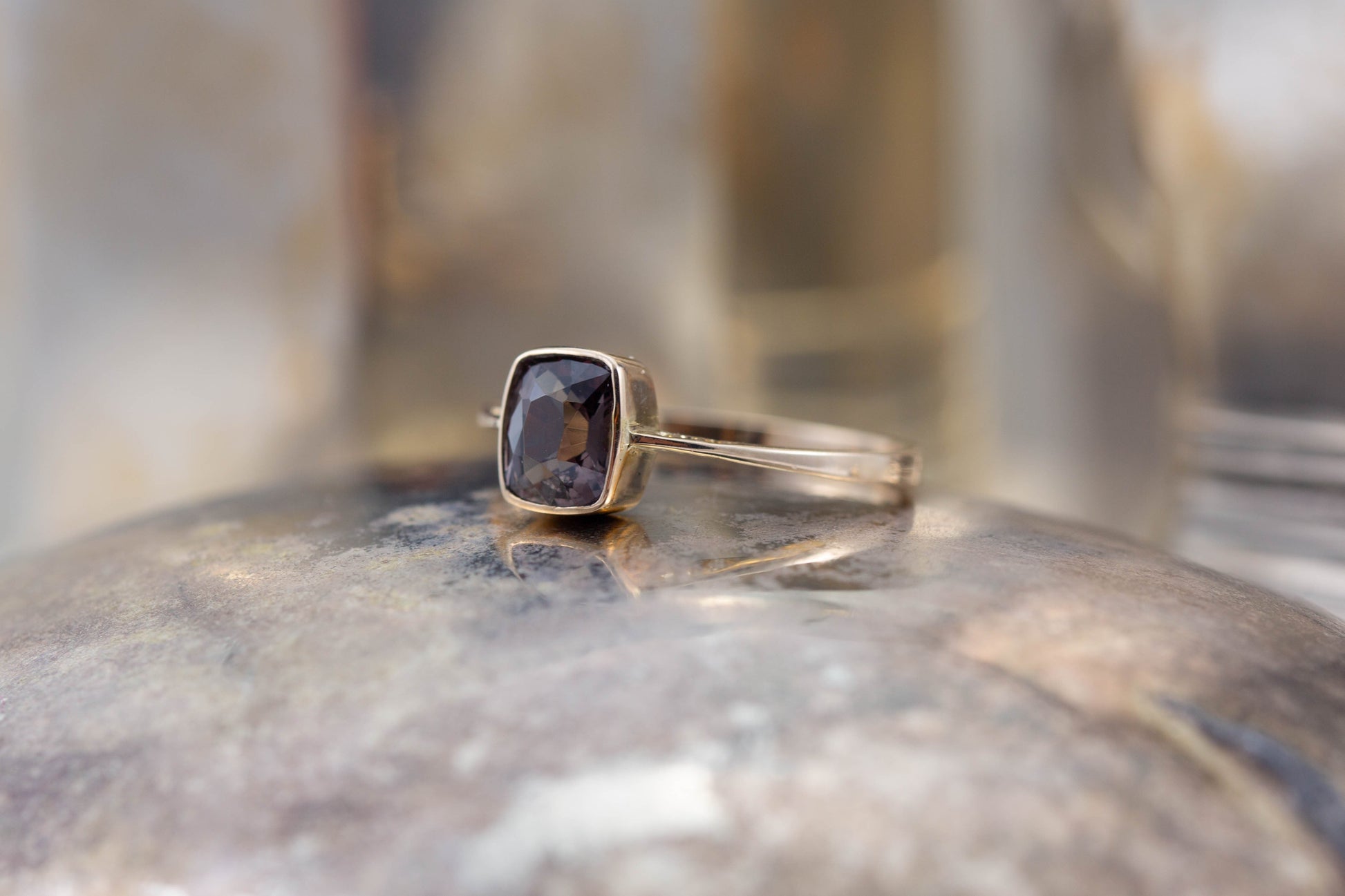 Colour Change Garnet Solitaire Ring — view 2