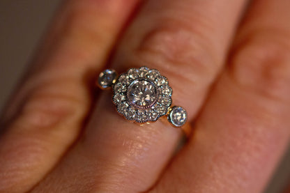 Diamond Daisy Cluster Ring — view 5