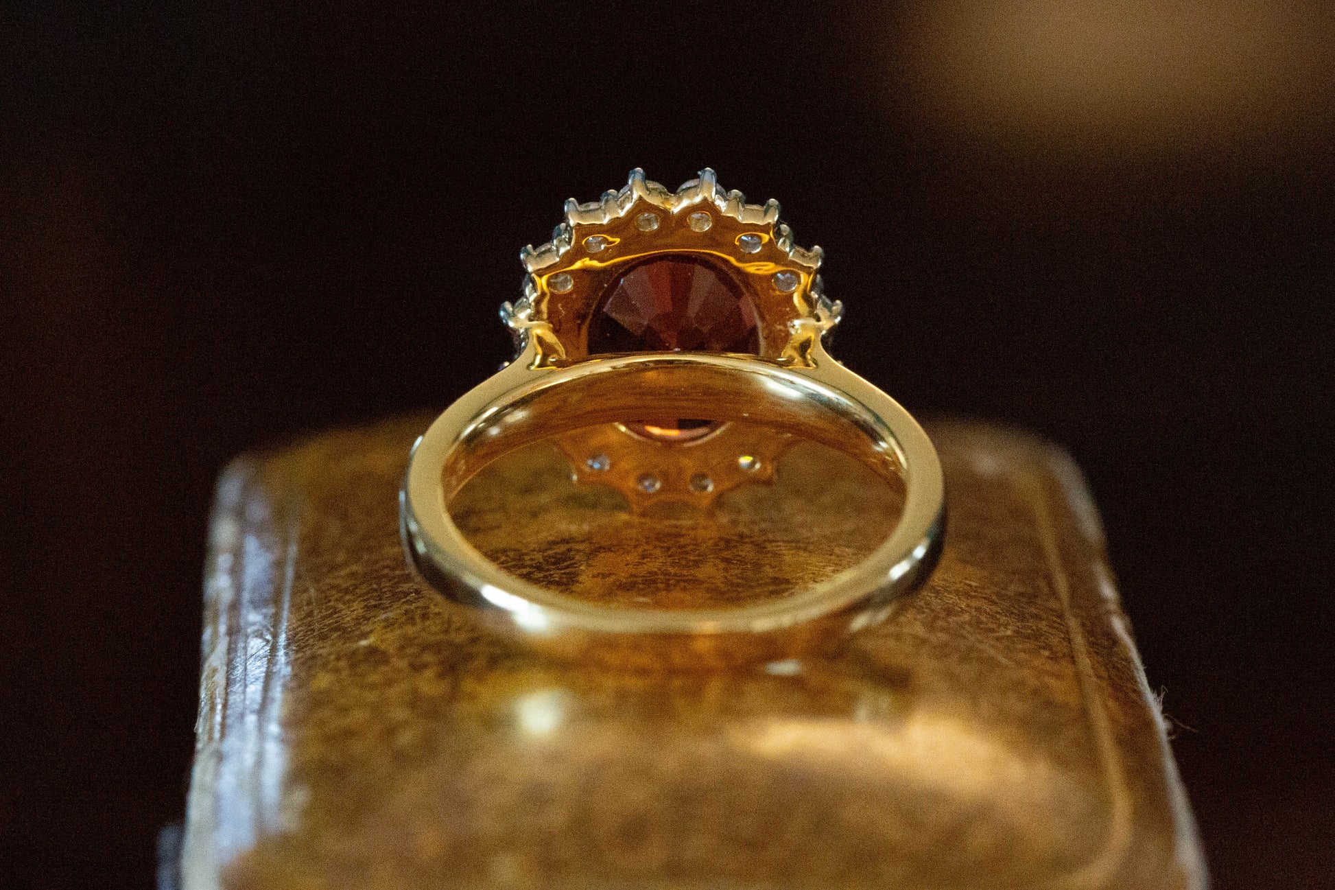 Pink Tourmaline and Diamond Cluster Ring — view 4