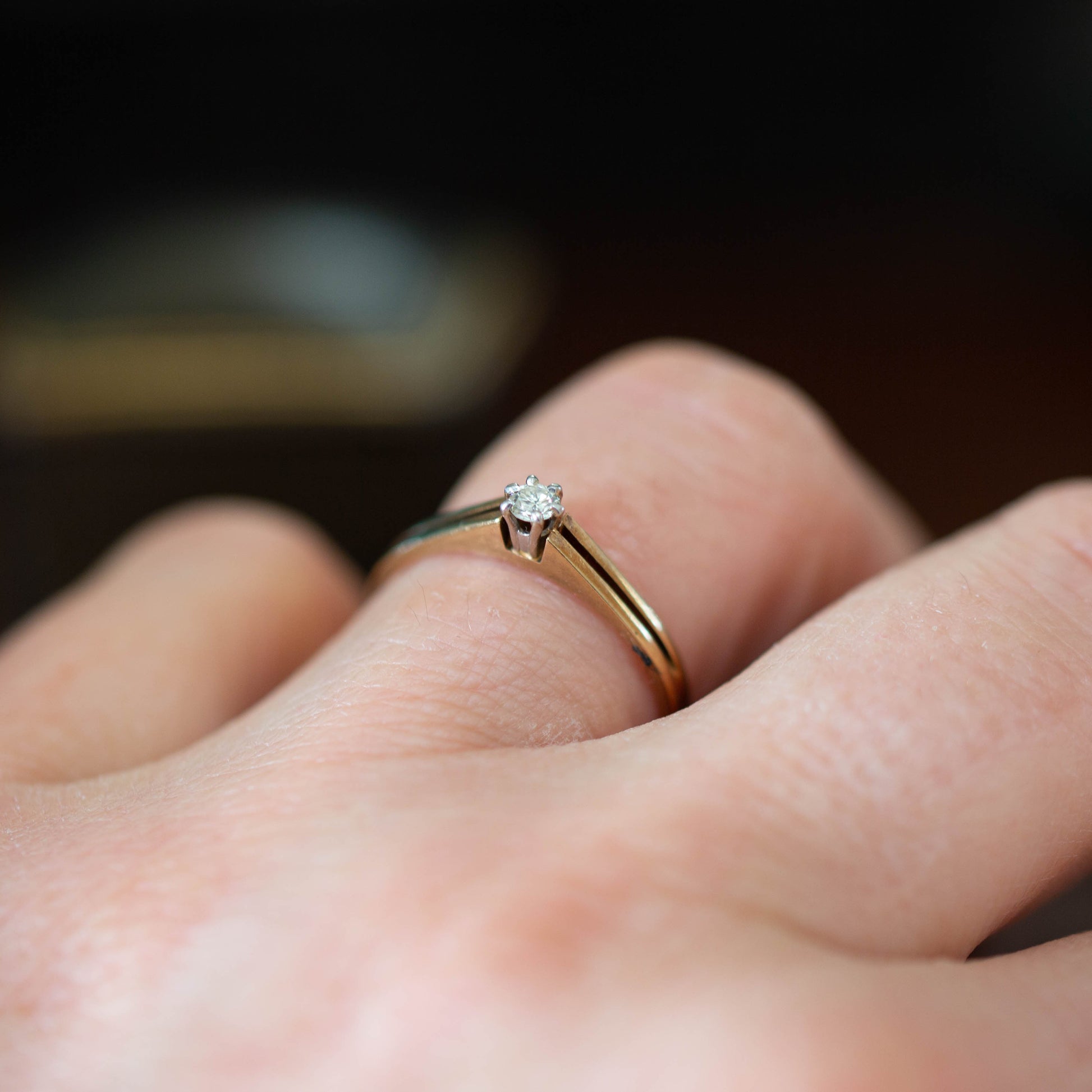 Diamond Solitaire Ring — view 5