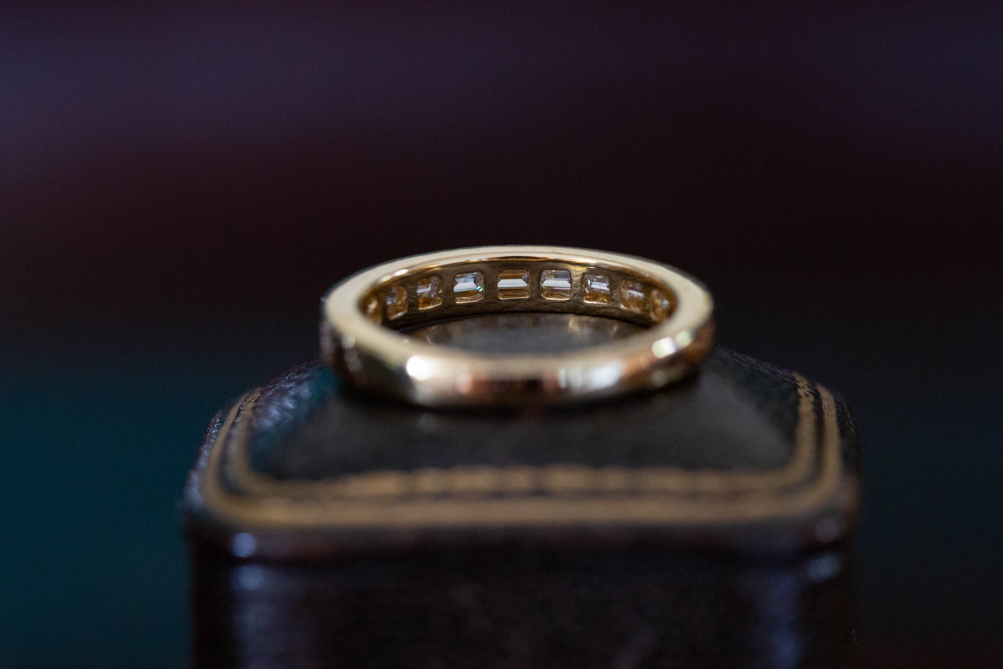 Baguette Cut Diamond Half Eternity Ring — view 3
