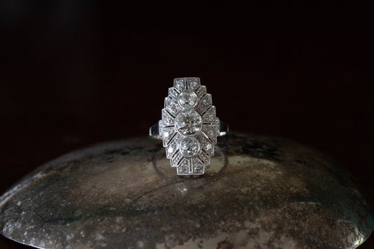 Art Deco Diamond Cocktail Ring