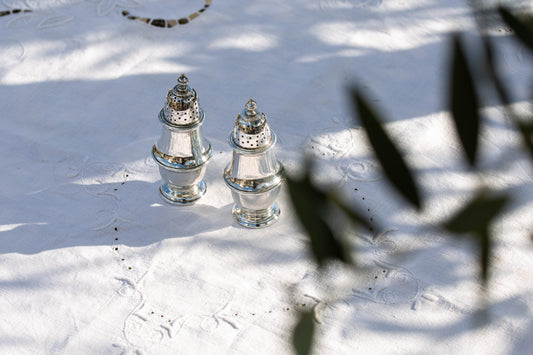 Solid Silver Pair of Pepper Pots