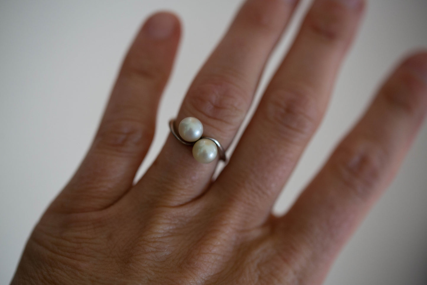 Pearl Crossover Ring — view 5