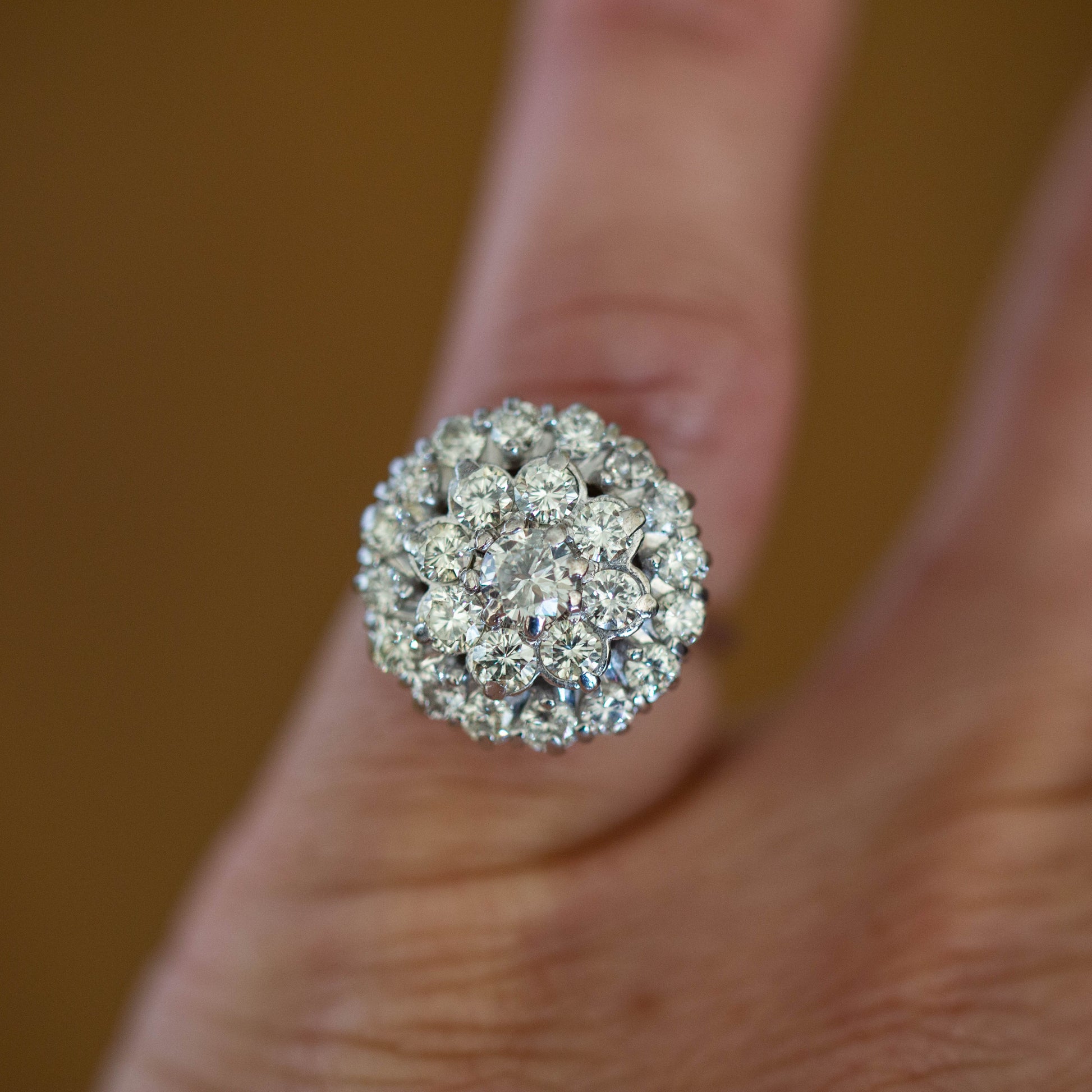 Circular Diamond Cluster Ring — view 6