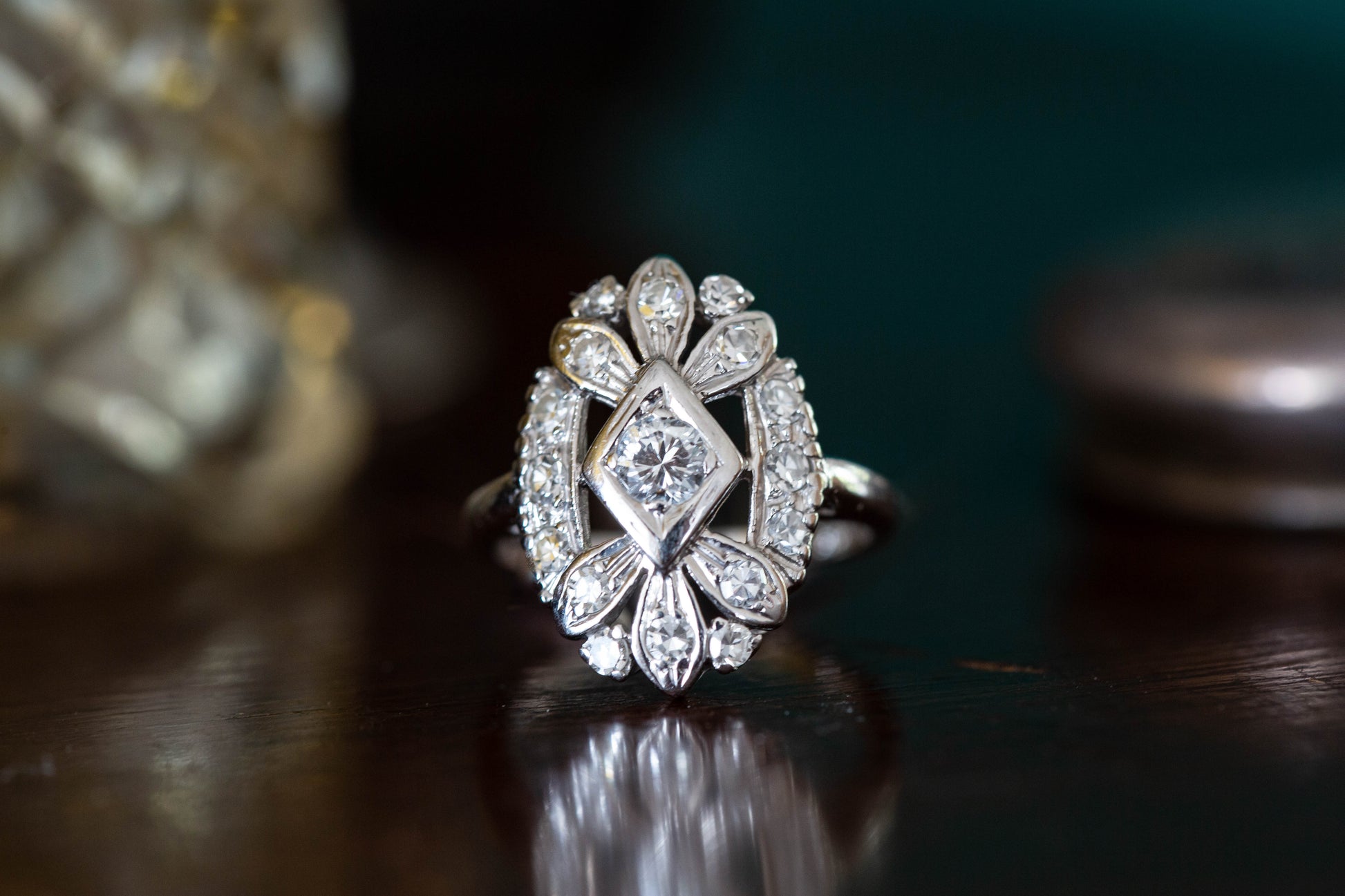 Diamond Cluster Ring