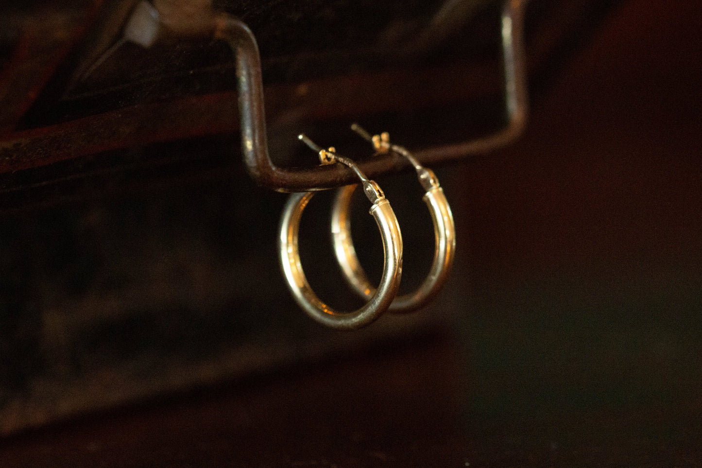 Gold Hoop Earrings — view 2