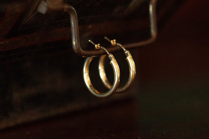 Gold Hoop Earrings — view 2