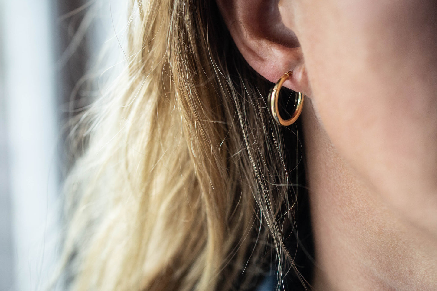 Gold Hoop Earrings — view 3