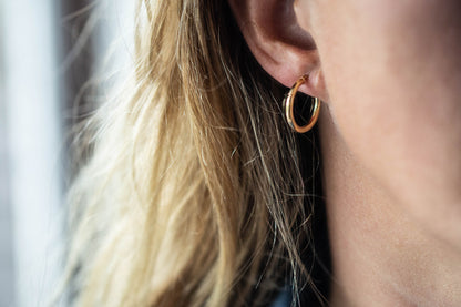 Gold Hoop Earrings — view 3