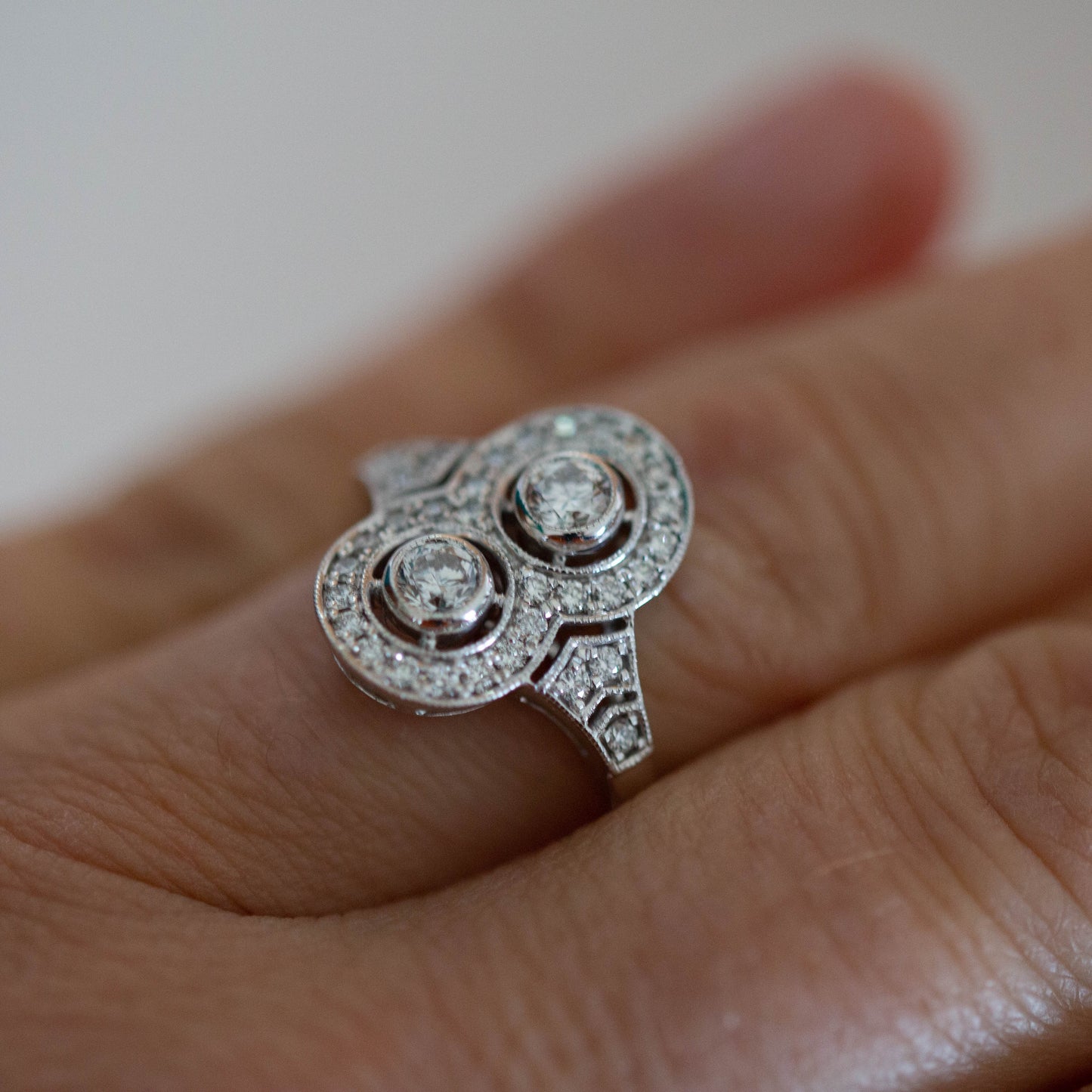 Art Deco Style Diamond Cluster Ring