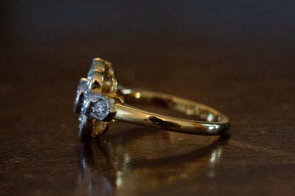 Diamond Daisy Cluster Ring — view 3