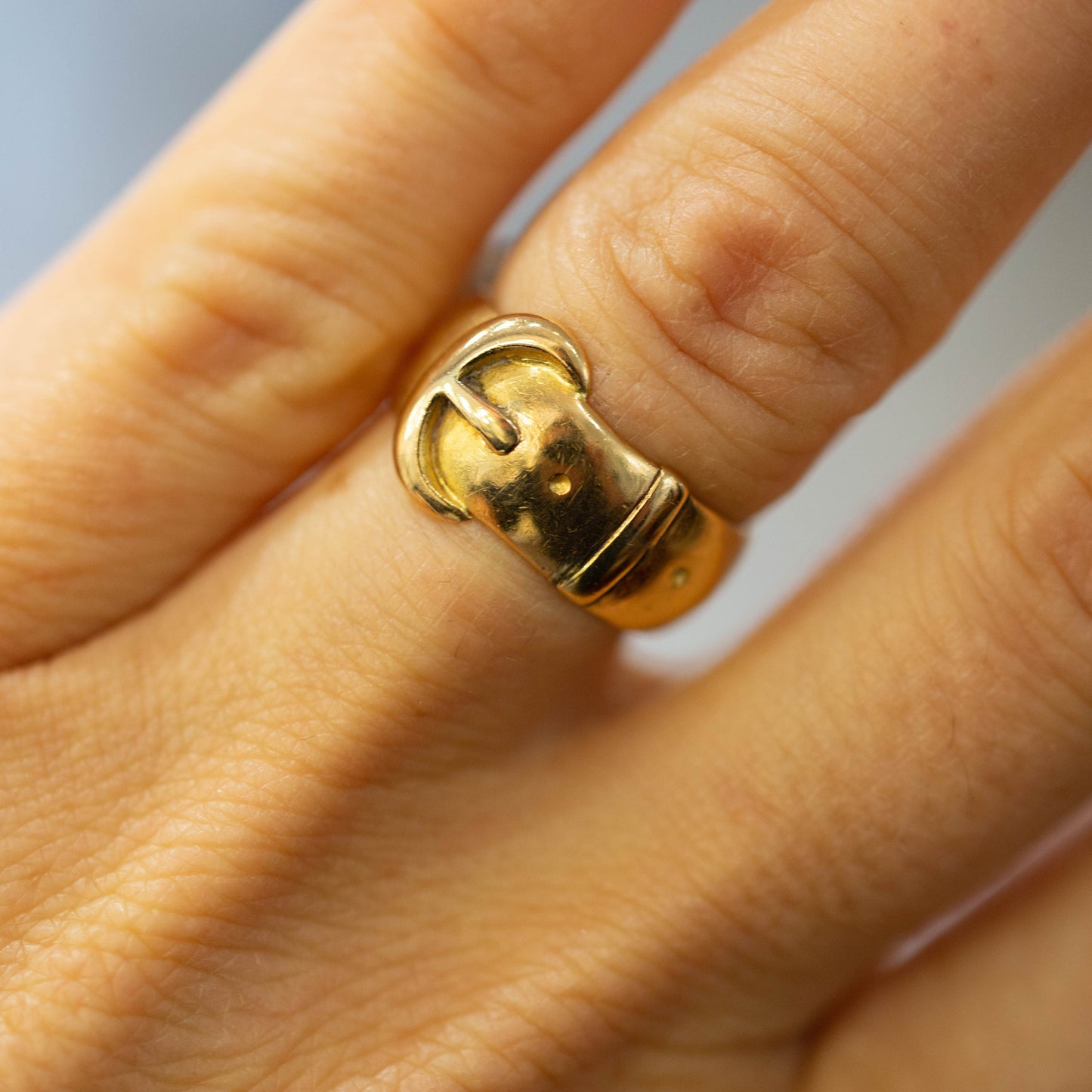 Gold Buckle Ring — view 2