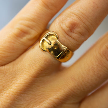 Gold Buckle Ring — view 2