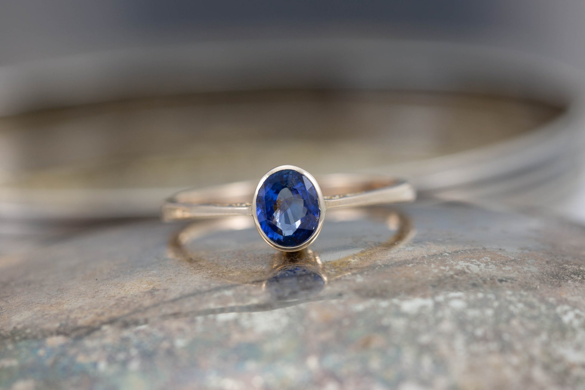 Iolite Solitaire Ring