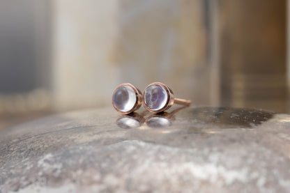 Moonstone Stud Earrings — view 2