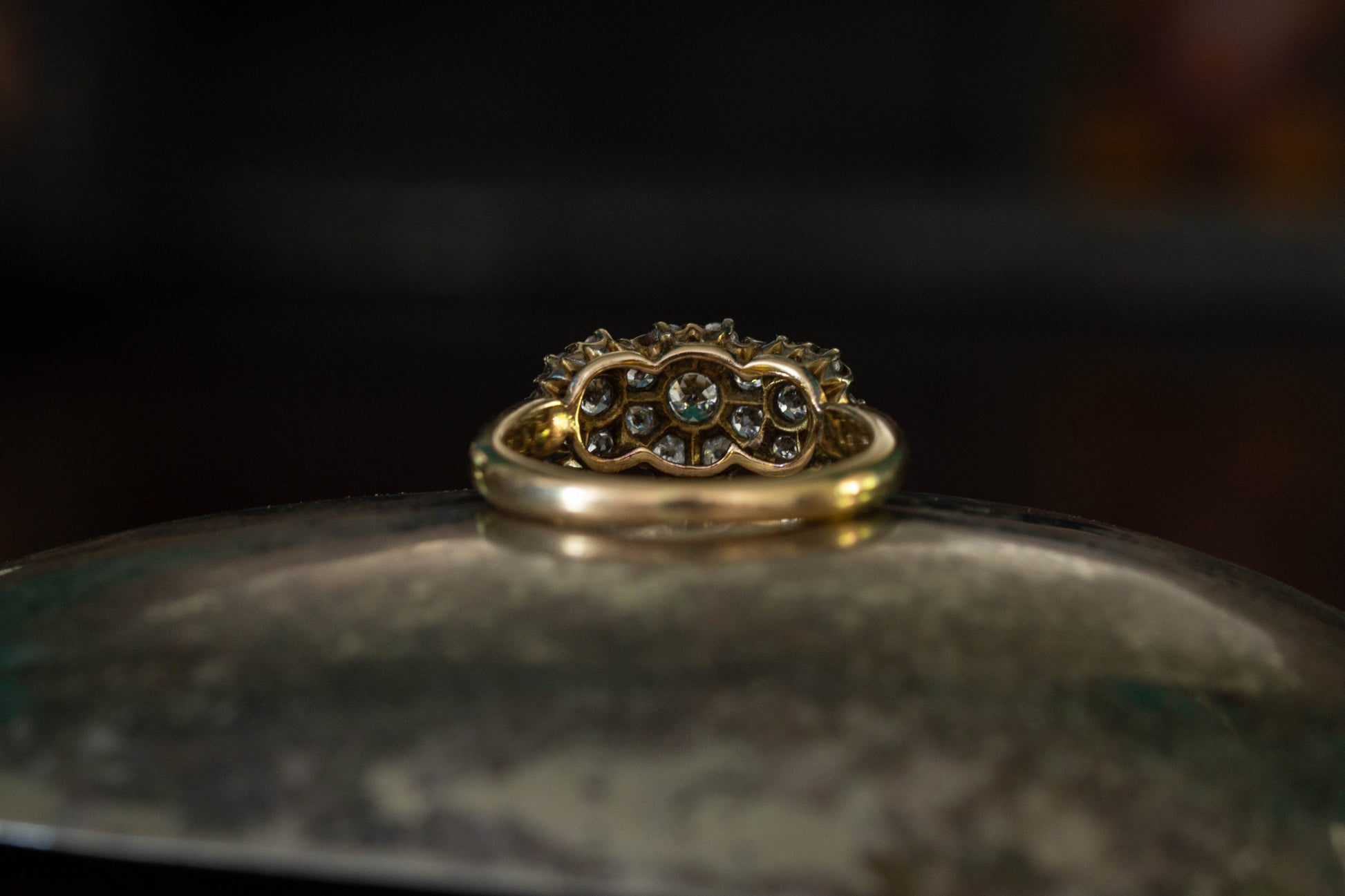 Antique Diamond Cluster Ring — view 5