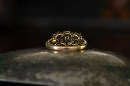 Antique Diamond Cluster Ring — view 5