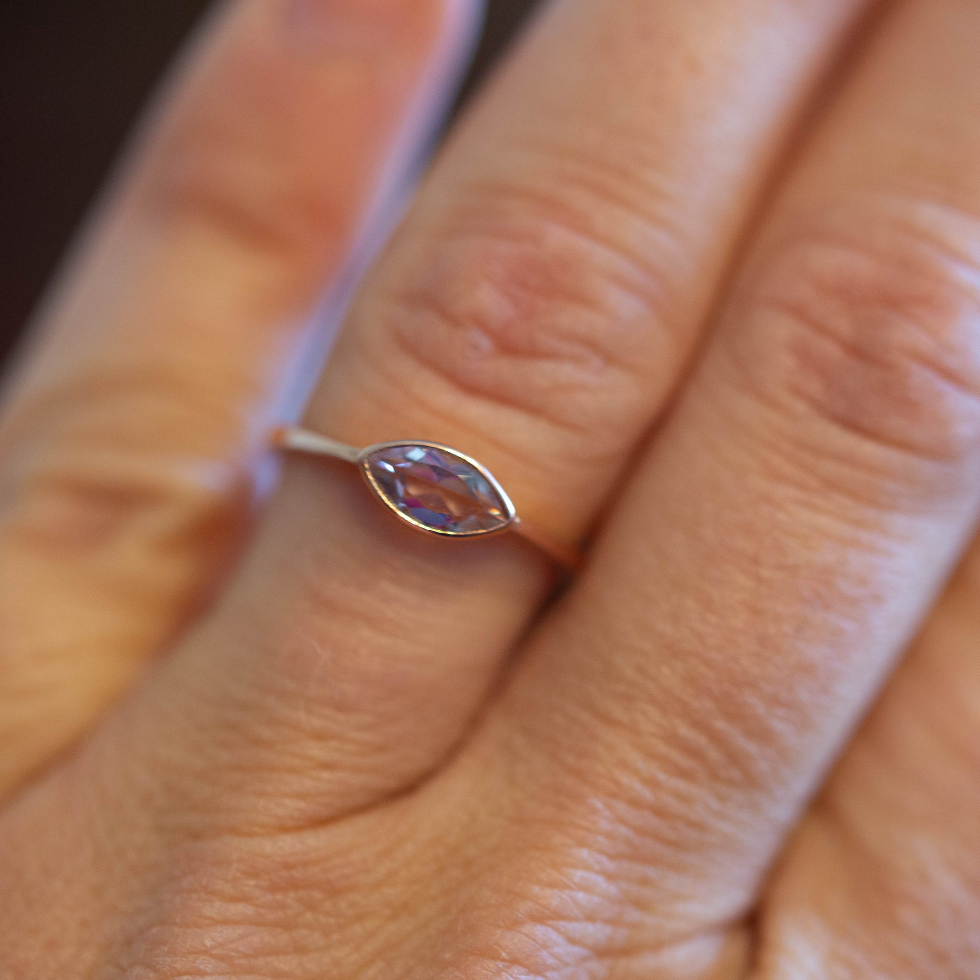 Morganite Solitaire Ring — view 3