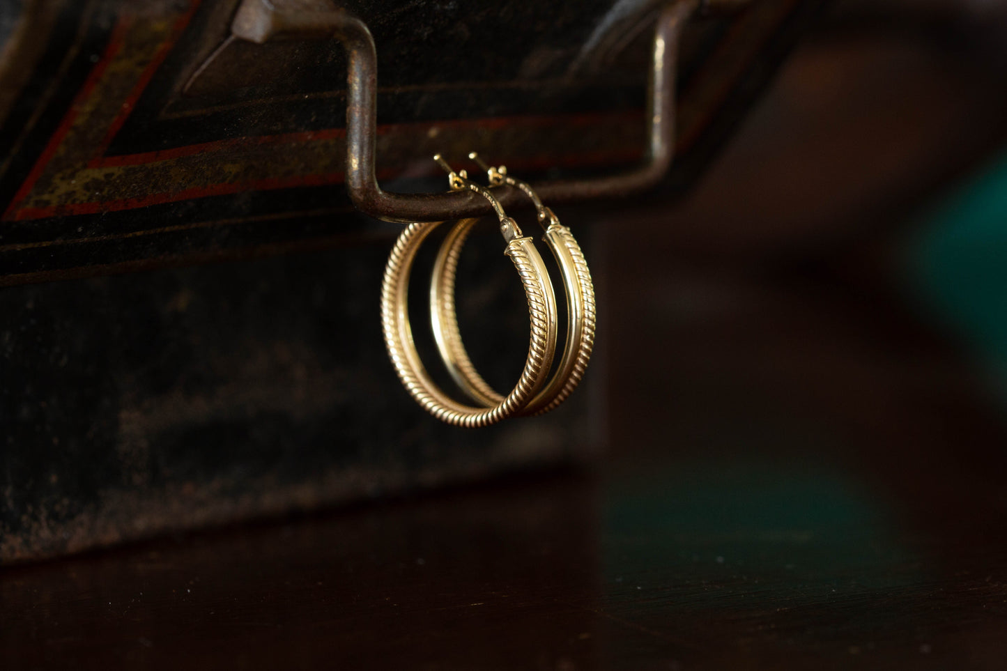9ct Yellow Gold Double Hoop Earrings