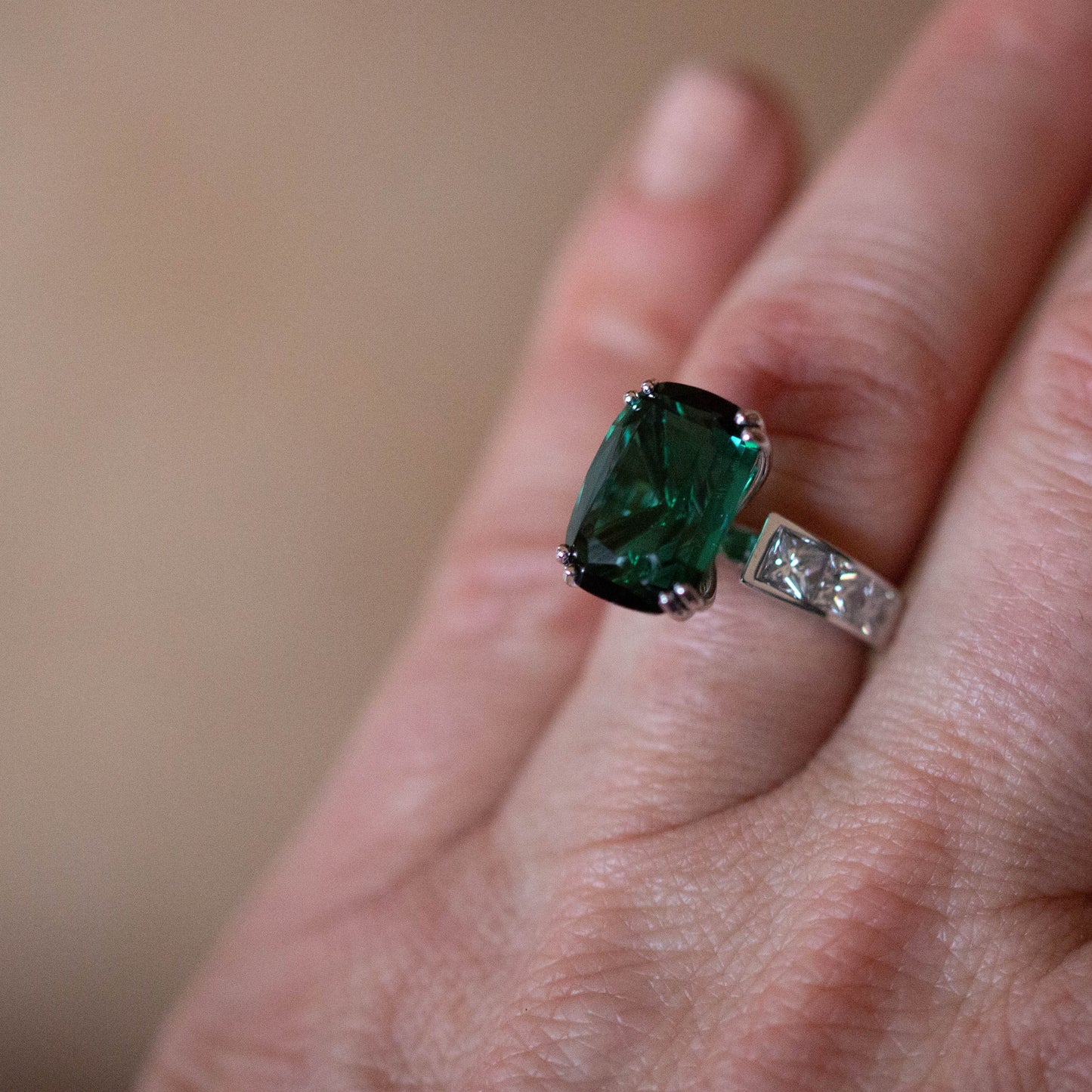 Tourmaline and Diamond Dress Ring — view 6