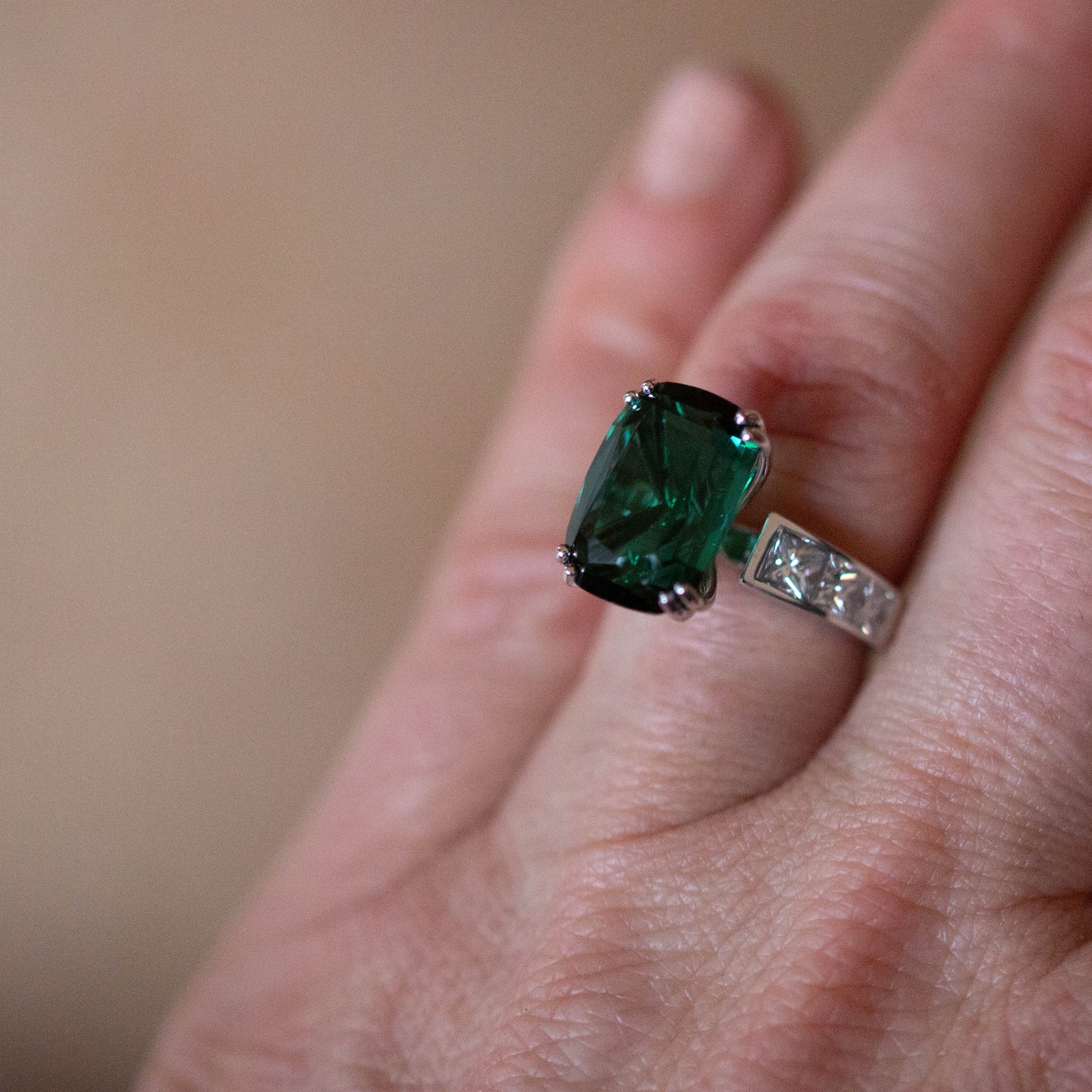 Tourmaline and Diamond Dress Ring — view 6